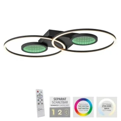 Just Light LED Deckenlampe Fernbedienung Tiefenwirkung 2700-5000 K< Deckenleuchten|Flurlampen