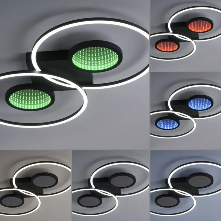 Just Light LED Deckenlampe Fernbedienung Tiefenwirkung 2700-5000 K< Deckenleuchten|Flurlampen