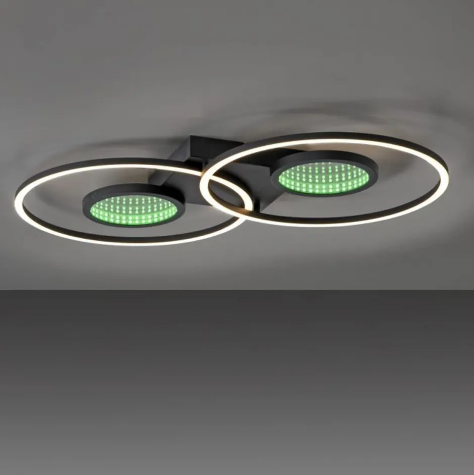 Just Light LED Deckenlampe Fernbedienung Tiefenwirkung 2700-5000 K< Deckenleuchten|Flurlampen