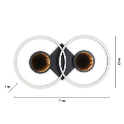 Just Light LED Deckenlampe Fernbedienung Tiefenwirkung 2700-5000 K< Deckenleuchten|Flurlampen