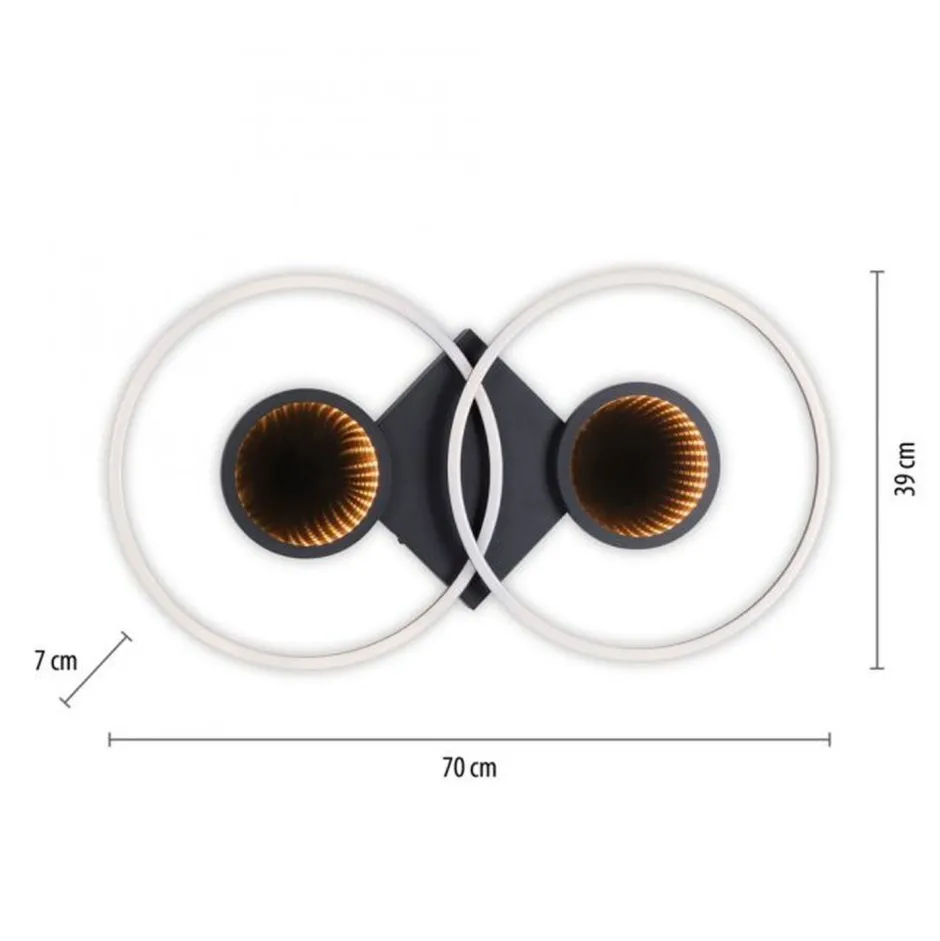 Just Light LED Deckenlampe Fernbedienung Tiefenwirkung 2700-5000 K< Deckenleuchten|Flurlampen