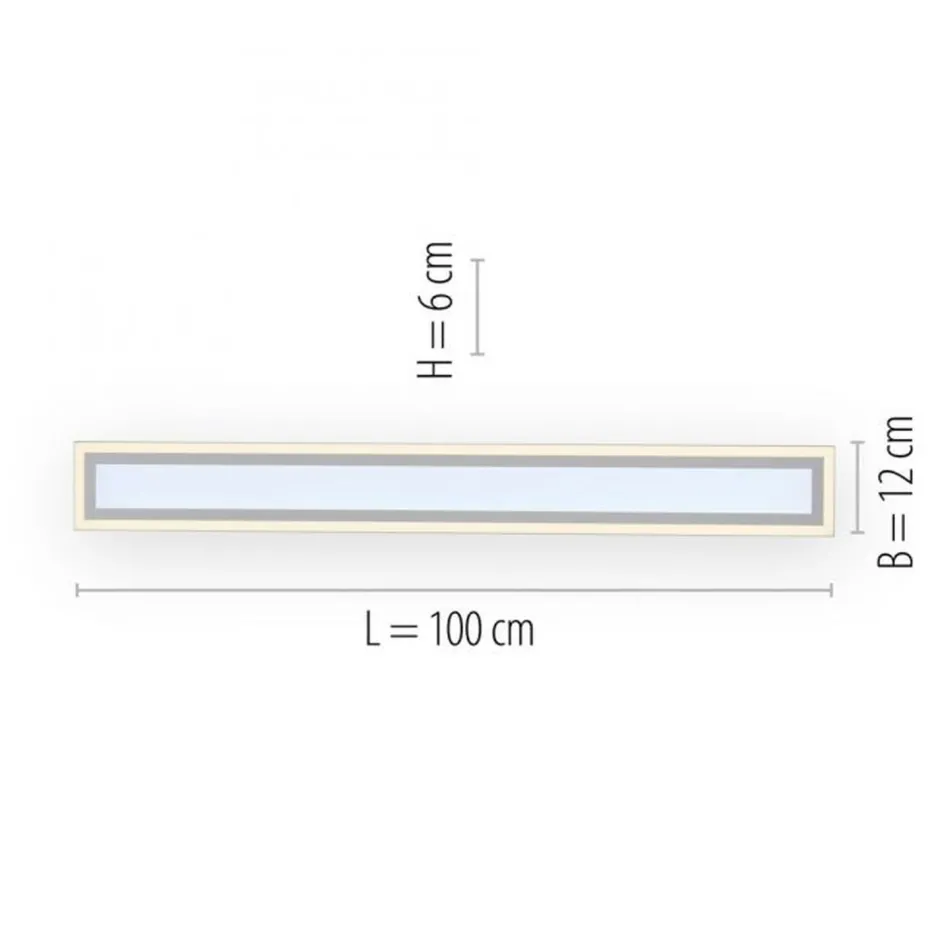Flurlampen|Bürolampen*Just Light LED Deckenlampe Fernbedienung dimmbar 2000 lm L:100 cm