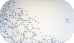 Deckenleuchten|Led Lampen*Novecento LED Deckenlampe Glas L: 33 cm klein 4000 K Weiß Chrom