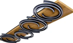 Eco-Light LED Deckenlampe Holz Aluminium Schwarz L:115 cm 3000 K< Deckenleuchten|Led Lampen