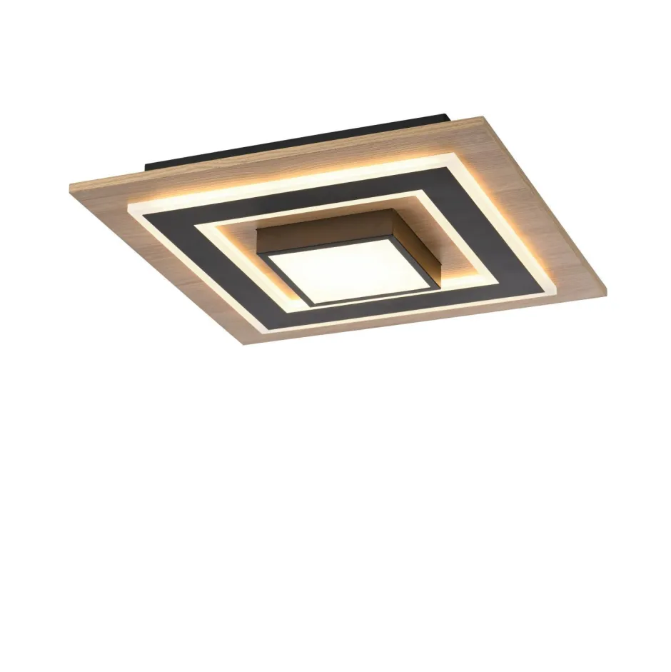 Just Light LED Deckenlampe Holz Metall 2150 lm wohnlich blendarm< Deckenleuchten|Flurlampen