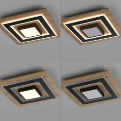 Just Light LED Deckenlampe Holz Metall 2150 lm wohnlich blendarm< Deckenleuchten|Flurlampen