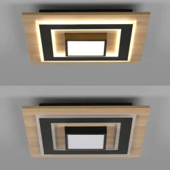 Just Light LED Deckenlampe Holz Metall 2150 lm wohnlich blendarm< Deckenleuchten|Flurlampen