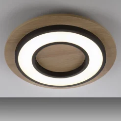 Deckenleuchten|Flurlampen*Just Light LED Deckenlampe Holz Metall 3000 K wohnlich blendarm