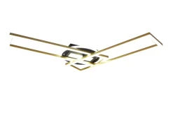 Trio Reality LED Deckenlampe in Messing Dimmer Fernbedienung 30 W< Wohnzimmerlampen|Metall Lampen