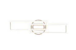 Flurlampen|Bürolampen*Trio Reality LED Deckenlampe in Nickel Dimmer Fernbedienung 4500 lm