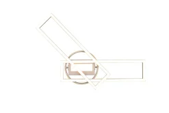 Flurlampen|Bürolampen*Trio Reality LED Deckenlampe in Nickel Dimmer Fernbedienung 4500 lm