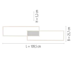 Wohnzimmerlampen|Metall Lampen*Just Light LED Deckenlampe Metall 2700-5000 K L:109 cm dimmbar