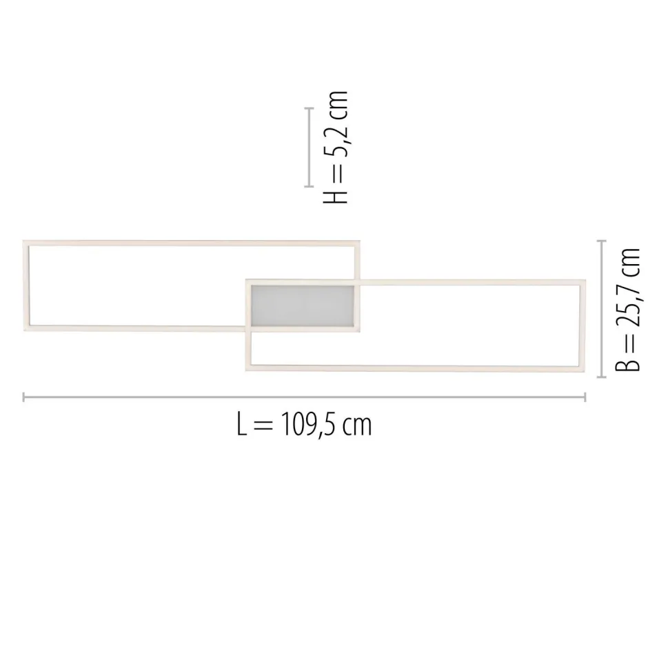 Wohnzimmerlampen|Metall Lampen*Just Light LED Deckenlampe Metall 2700-5000 K L:109 cm dimmbar