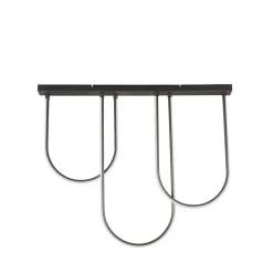 Bürolampen|Wohnzimmerlampen*Searchlight LED Deckenlampe Metall Bögen Modern 110 cm 35 W Schwarz