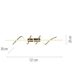 Deckenleuchten|Bürolampen*Just Light LED Deckenlampe Metall dimmbar 3000 K Schwarz Messing