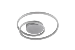 Flurlampen|Bürolampen*Trio Reality LED Deckenlampe Metall in Titan 2500 lm B:39 cm Spirale