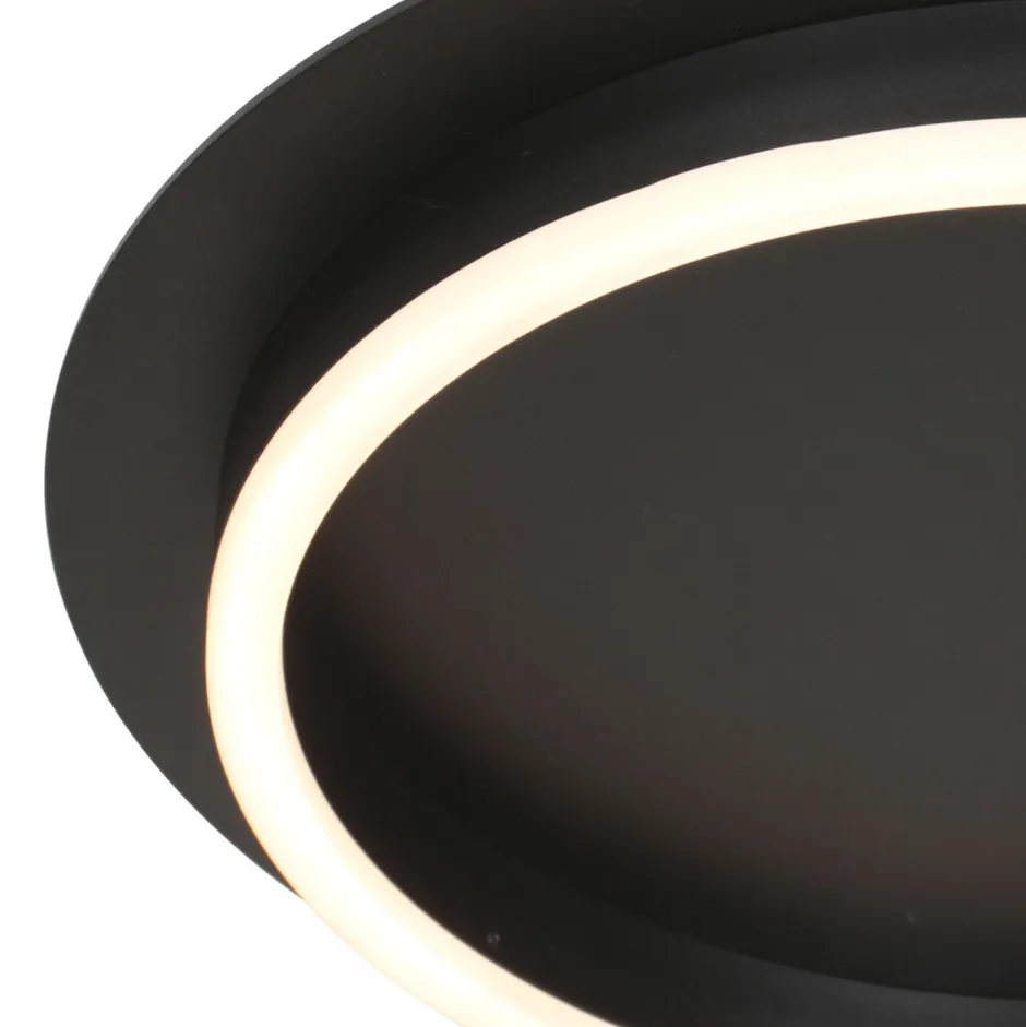 Deckenleuchten|Led Lampen*Steinhauer LED Deckenlampe Metall Kunststoff Schwarz 20 W 2700 K