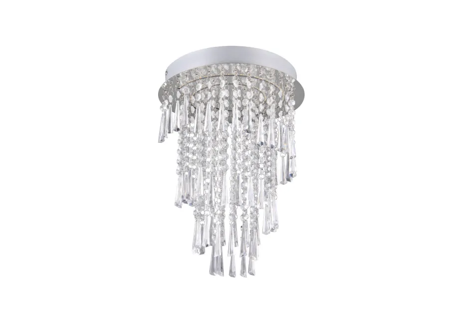 Wohnzimmerlampen|Esszimmer Lampen*Trio Reality LED Deckenlampe mit Fernbedienung dimmbar Chrom Acryl