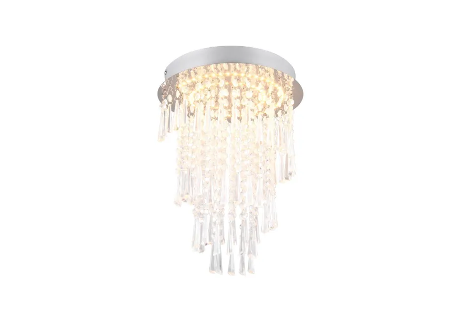 Wohnzimmerlampen|Esszimmer Lampen*Trio Reality LED Deckenlampe mit Fernbedienung dimmbar Chrom Acryl