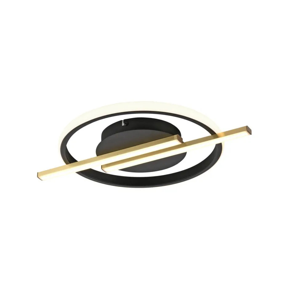 Just Light LED Deckenlampe Modern Schwarz Messing 3000 K dimmbar< Deckenleuchten|Led Lampen