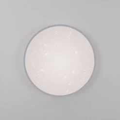 Deckenleuchten|Led Lampen*Just Light LED Deckenlampe Nachthimmel Silber Ø38 cm 20 W dimmbar