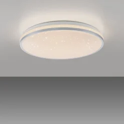 Deckenleuchten|Led Lampen*Just Light LED Deckenlampe Nachthimmel Silber Ø38 cm 20 W dimmbar