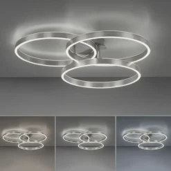 Paul Neuhaus LED Deckenlampe Ringe Fernbedienung L:75 cm dimmbar< Wohnzimmerlampen|Metall Lampen