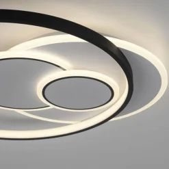 Deckenleuchten|Flurlampen*Paul Neuhaus LED Deckenlampe Ringe Weiß Schwarz warmweiß 3000 K 27 W