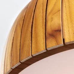 Elstead LED Deckenlampe rund Ø 50 cm Teakholz Furnier 3000 K Modern< Flurlampen|Bürolampen