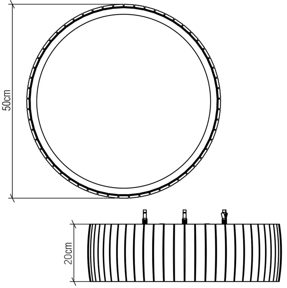 Elstead LED Deckenlampe rund Ø 50 cm Teakholz Furnier 3000 K Modern< Flurlampen|Bürolampen
