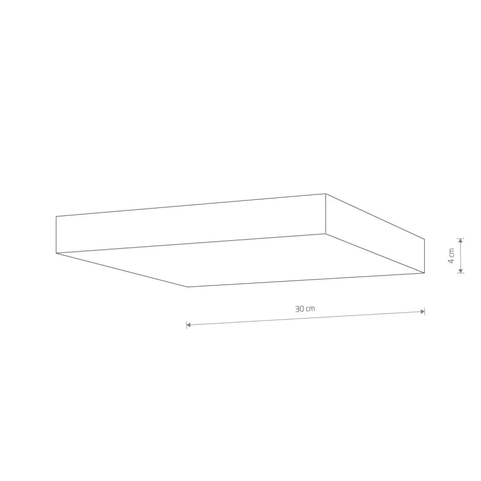 Nowodvorski LED Deckenlampe Schwarz B: 30 cm quadratisch 4000 K 4500 lm< Deckenleuchten|Led Lampen
