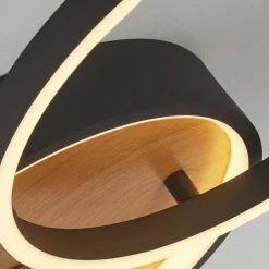 Designerlampen|Schlafzimmer Lampen*Searchlight LED Deckenlampe Schwarz Braun B: 89 cm 3000 K 936 lm Metall