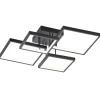 Flurlampen|Bürolampen*Trio Reality LED Deckenlampe Schwarz Metall B:52,5 cm 24 W dimmbar