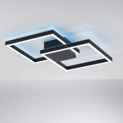 Deckenleuchten|Flurlampen*Paul Neuhaus LED Deckenlampe Schwarz Metall 53,5 cm 5000 lm dimmbar