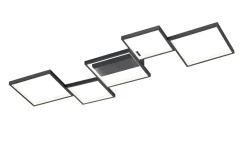 Trio Reality LED Deckenlampe Schwarz Metall L:120,5 cm 34 W dimmbar< Flurlampen|Bürolampen