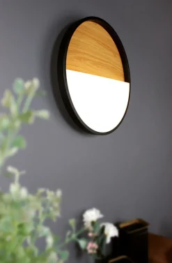 Wohnzimmerlampen|Metall Lampen*Eco-Light LED Deckenlampe Schwarz Natur Ø40 cm 2350 lm dimmbar