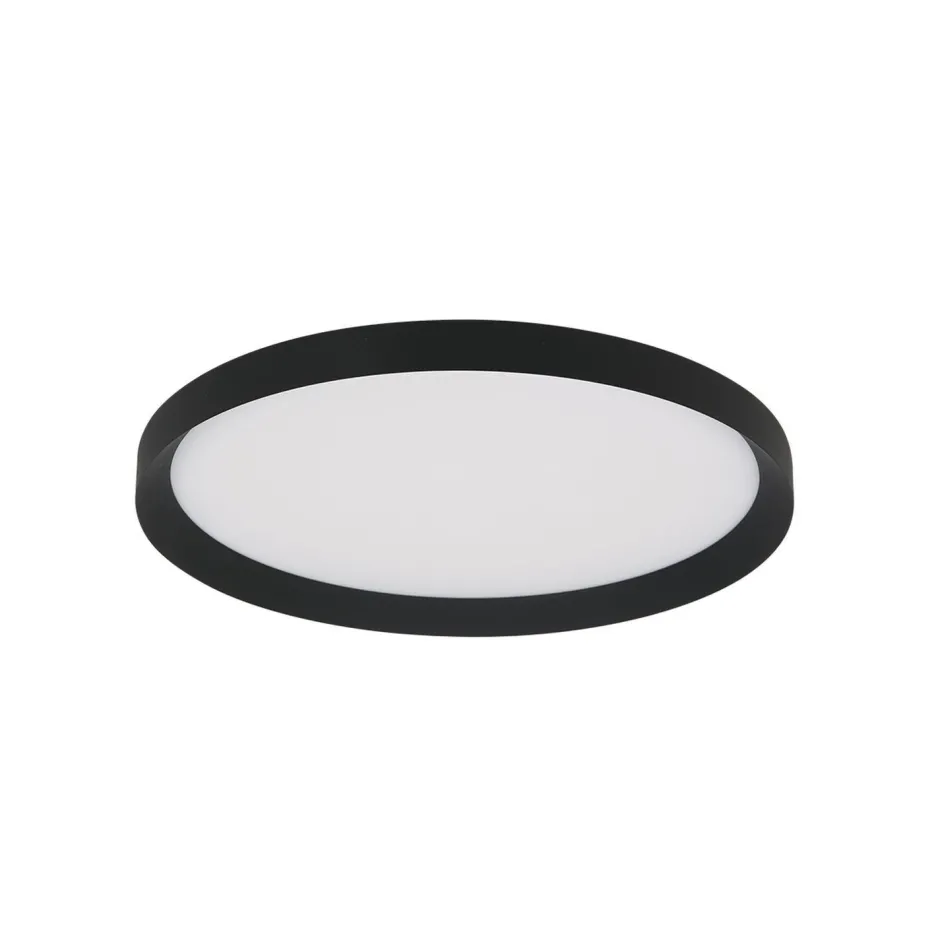 Deckenleuchten|Led Lampen*Steinhauer LED Deckenlampe Schwarz Weiß B:40 cm 2700 K rund