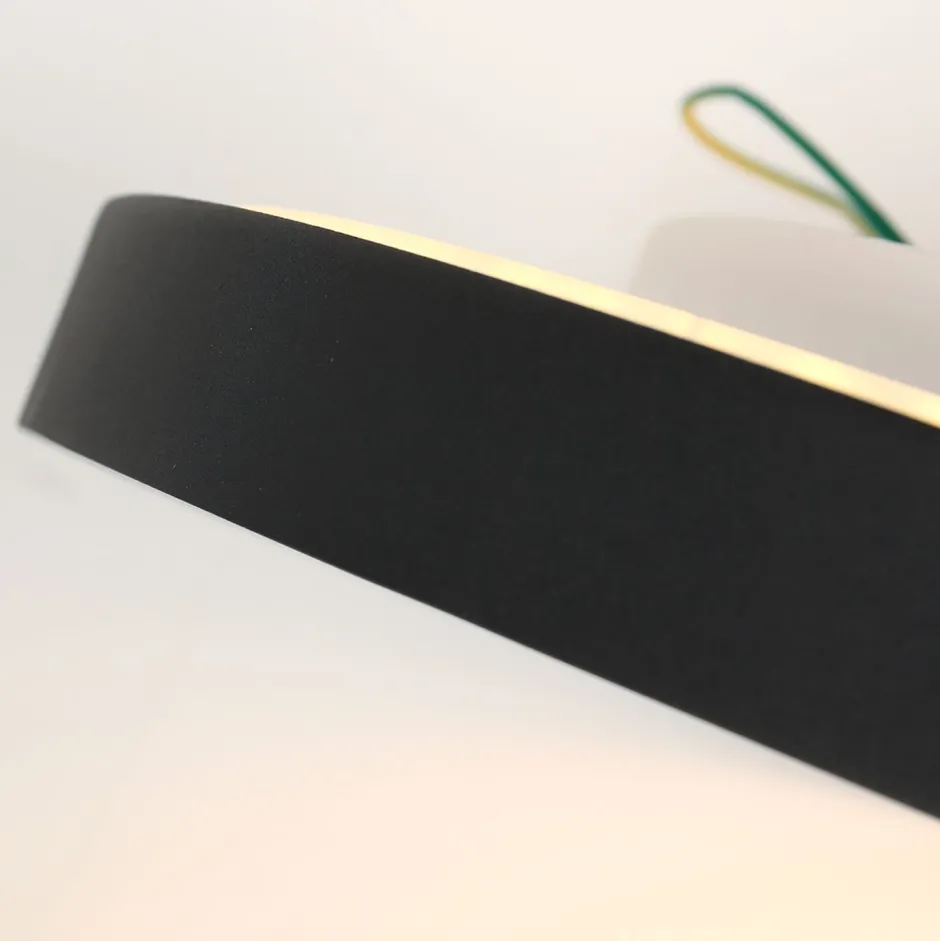 Deckenleuchten|Led Lampen*Steinhauer LED Deckenlampe Schwarz Weiß B:40 cm 2700 K rund