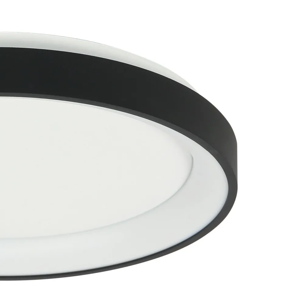 Steinhauer LED Deckenlampe Schwarz Weiß Ø28 cm 2700 K wohnlich< Deckenleuchten|Led Lampen