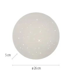 Just Light LED Deckenlampe Sternenhimmel Ø26 cm 4000 K neutralweiß< Deckenleuchten|Flurlampen