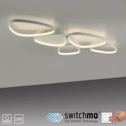 Just Light LED Deckenlampe Weiß Metall 3000 K 6100 lm L:116,5 cm< Deckenleuchten|Led Lampen