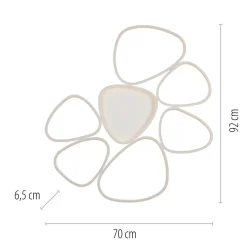 Deckenleuchten|Led Lampen*Just Light LED Deckenlampe Weiß Metall 3000 K 6100 lm L:92 cm