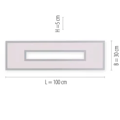 Just Light LED Deckenlampe Weiß RGB Licht dimmbar 2700-5000 K 34 W< Flurlampen|Bürolampen