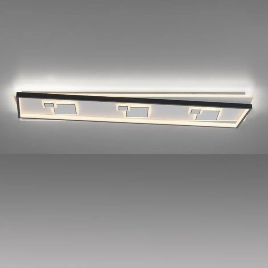 Paul Neuhaus LED Deckenlampe Weiß Schwarz warmweiß 3000 K 97,5 cm< Deckenleuchten|Flurlampen