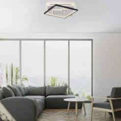 Deckenleuchten|Flurlampen*Paul Neuhaus LED Deckenlampe Weiß Schwarz warmweiß 3000 K 4900 lm