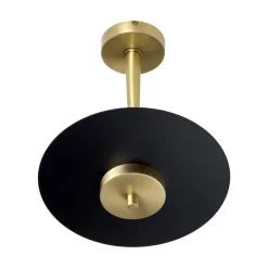 Giovanni Battista LED Deckenleuchte 2700 K 1150 lm D: 23 cm rund Messing Eisen< Messinglampen|Designerlampen