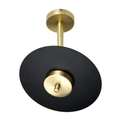 Giovanni Battista LED Deckenleuchte 2700 K 1150 lm D: 23 cm rund Messing Eisen< Messinglampen|Designerlampen