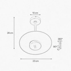 Giovanni Battista LED Deckenleuchte 2700 K 1150 lm D: 23 cm rund Messing Eisen< Messinglampen|Designerlampen