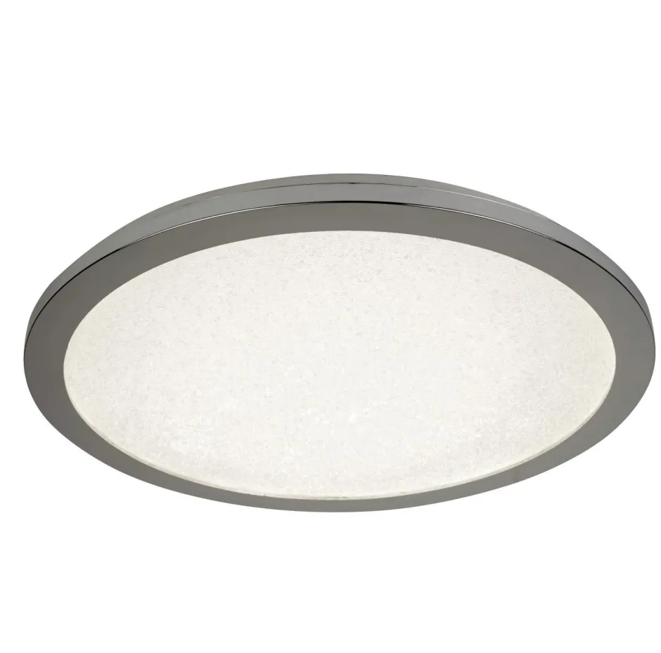 Deckenleuchten|Led Lampen*Searchlight LED Deckenleuchte Bad IP44 D: 30 cm Chrom 4000 K rund flach