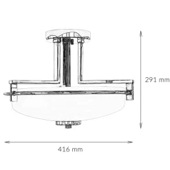 Wohnzimmerlampen|Glaslampen*Elstead LED Deckenleuchte Bad satiniertes Glas blendarm IP44